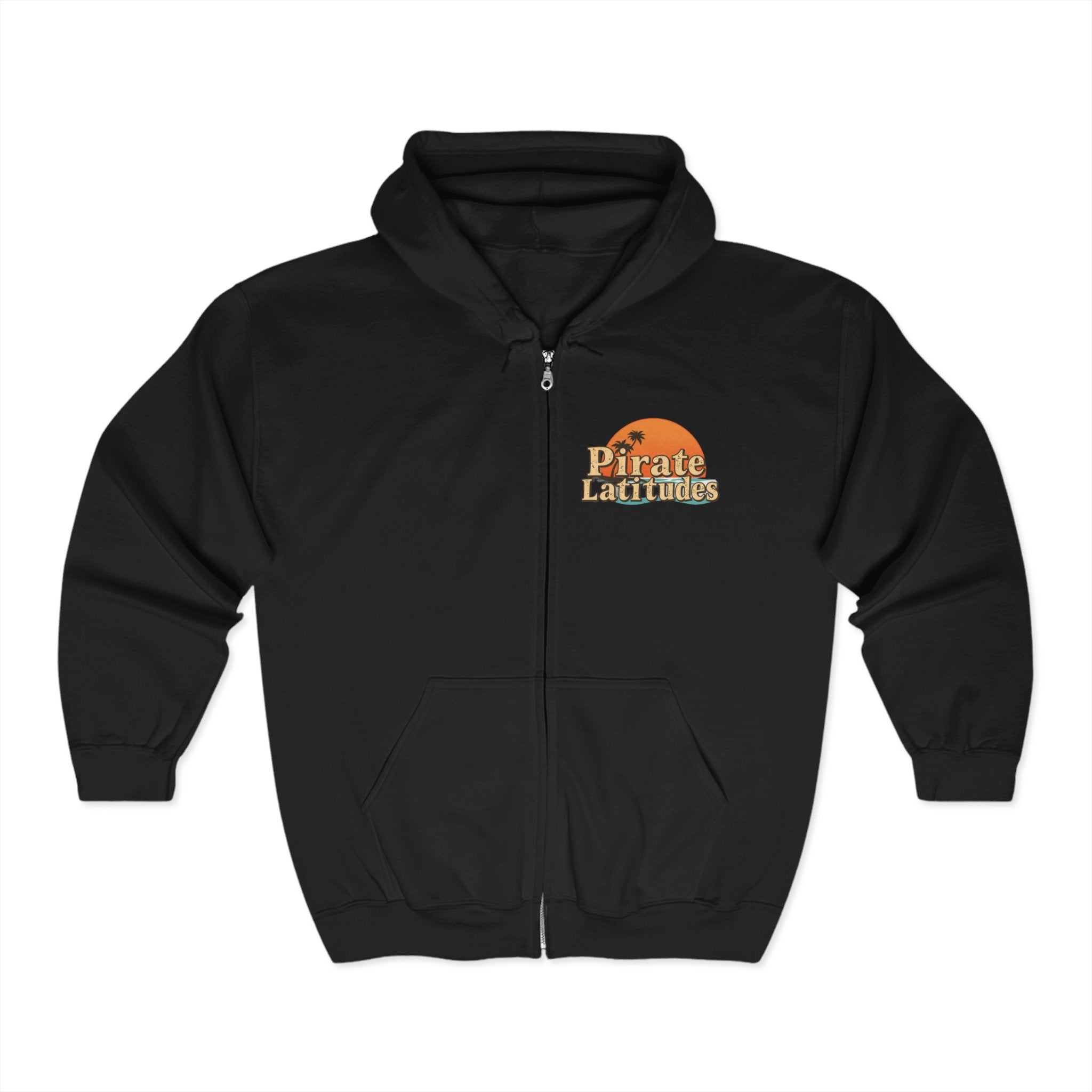 Pirate Latitudes Full Zip Hoodie - Cozy Unisex Sweatshirt for
