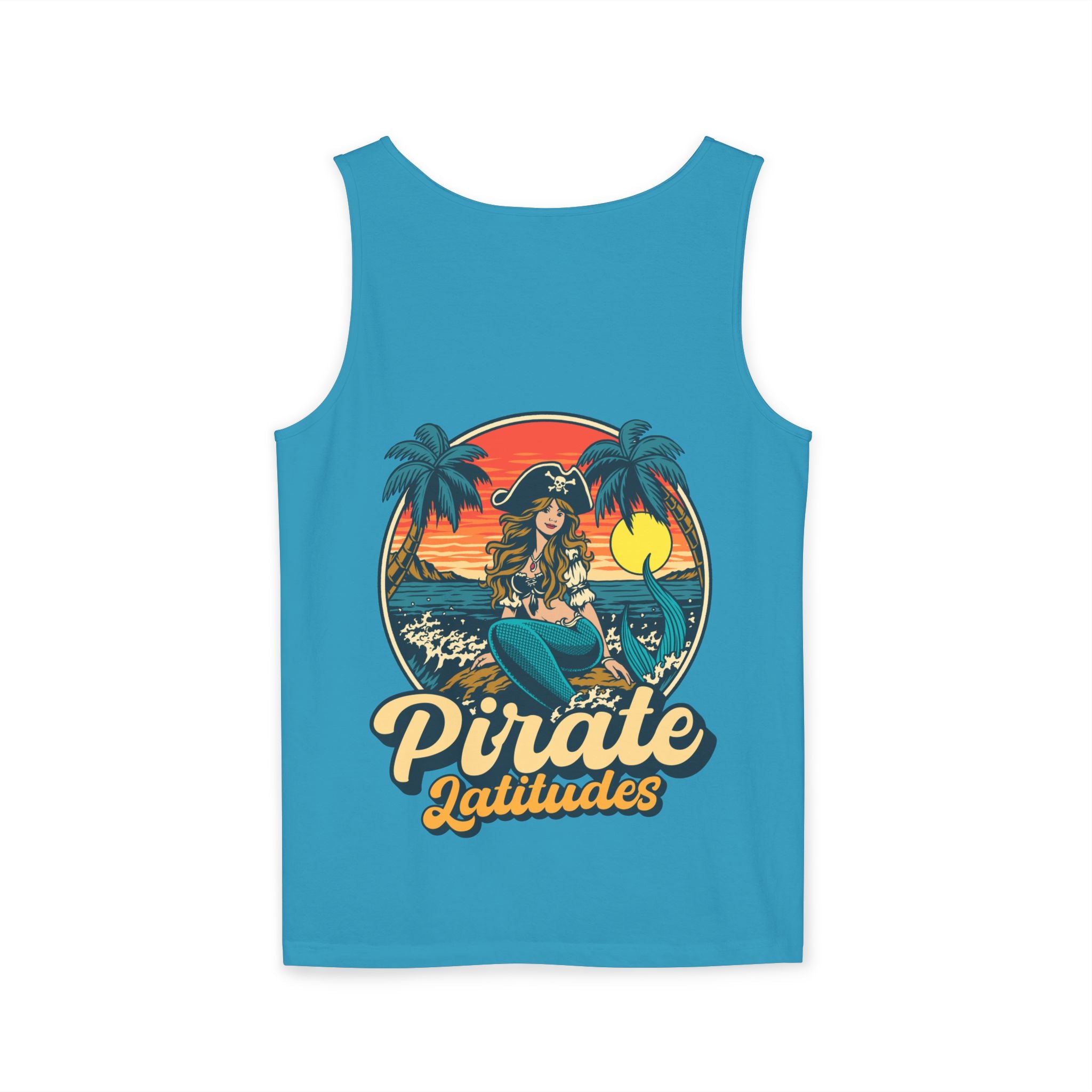 Pirate Themed Unisex Tank Top - Pirate latitudes Design for Summer Adventures