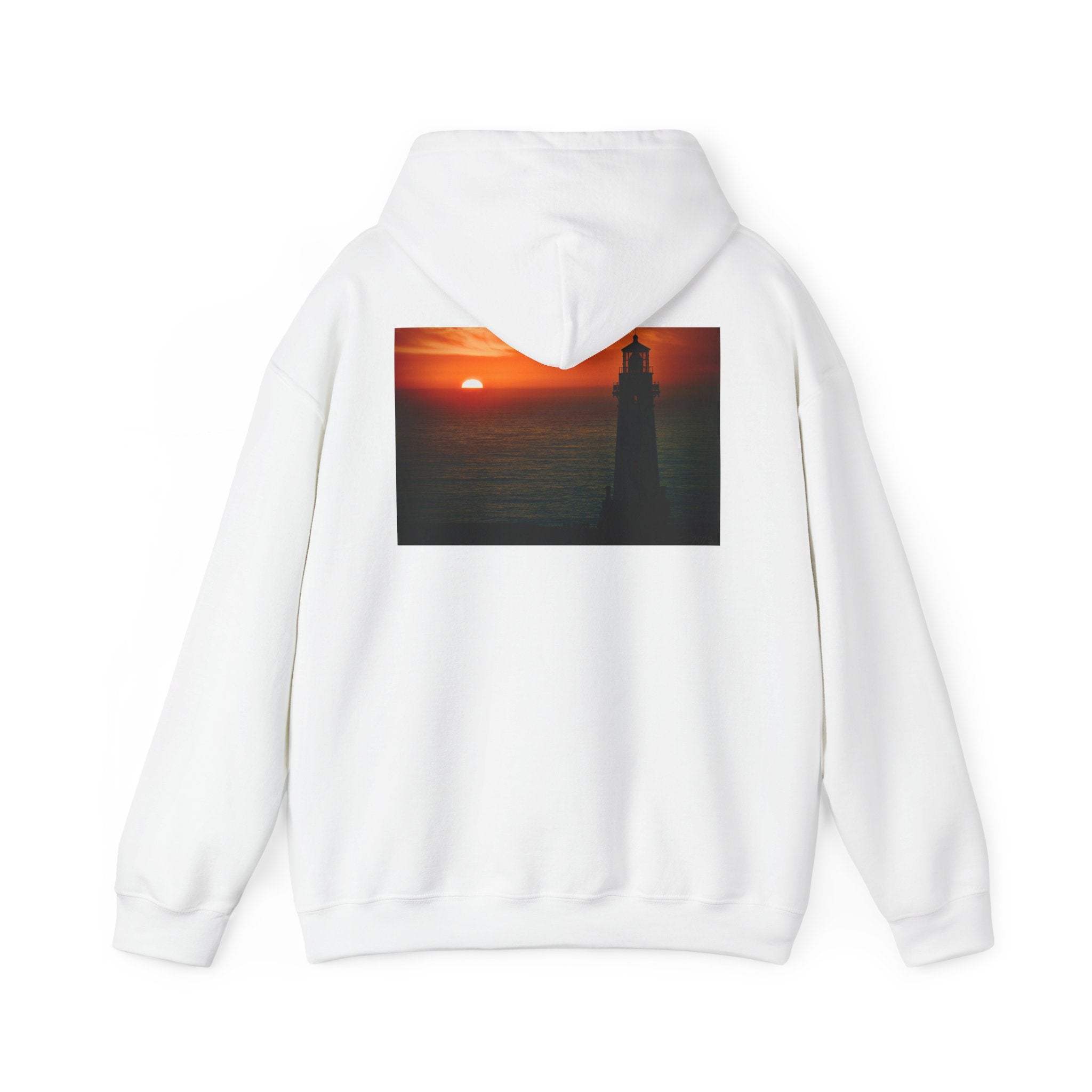 Cozy Sunset Lighthouse Hoodie - Unisex Heavy Blend™ Sweatshirt