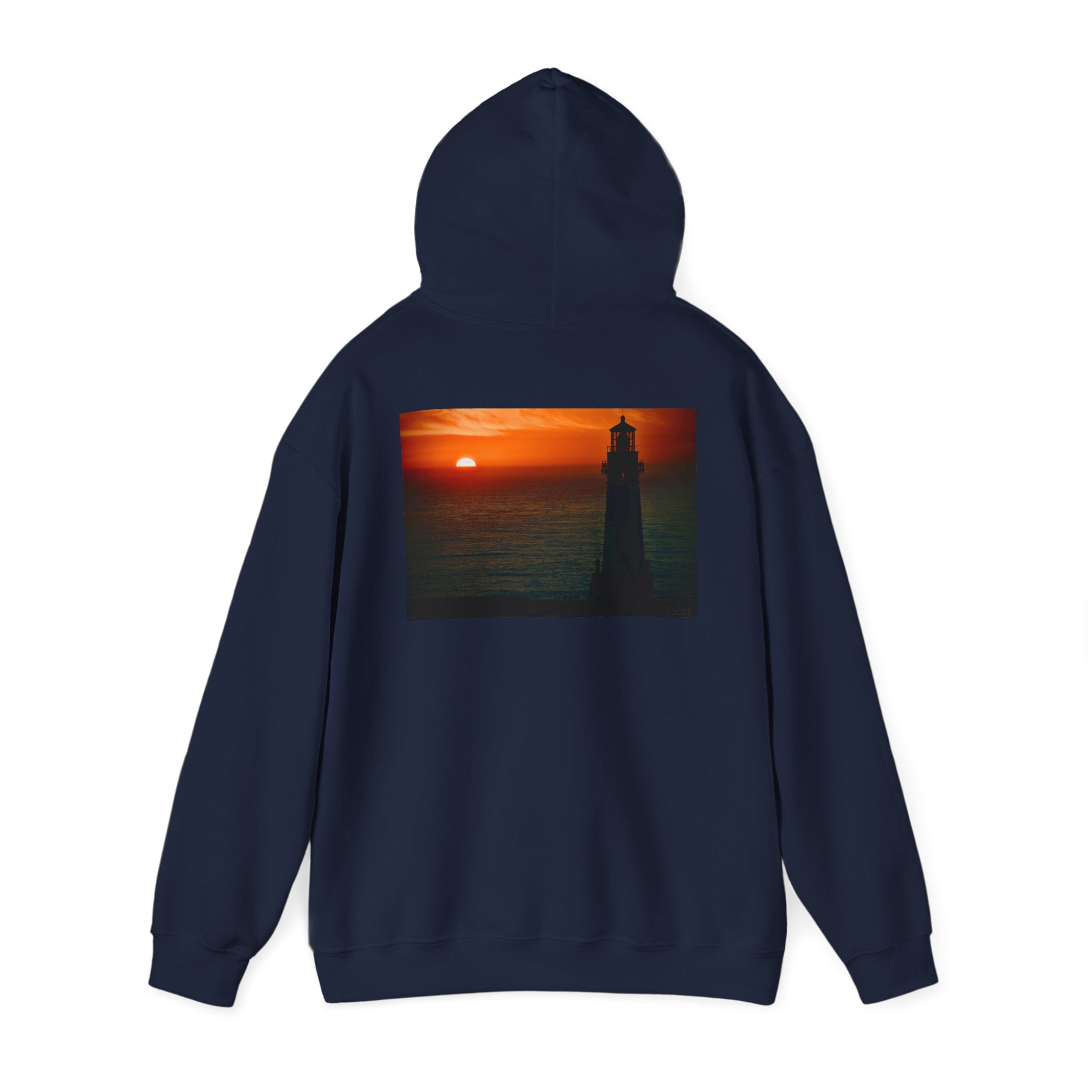 Cozy Sunset Lighthouse Hoodie - Unisex Heavy Blend™ Sweatshirt