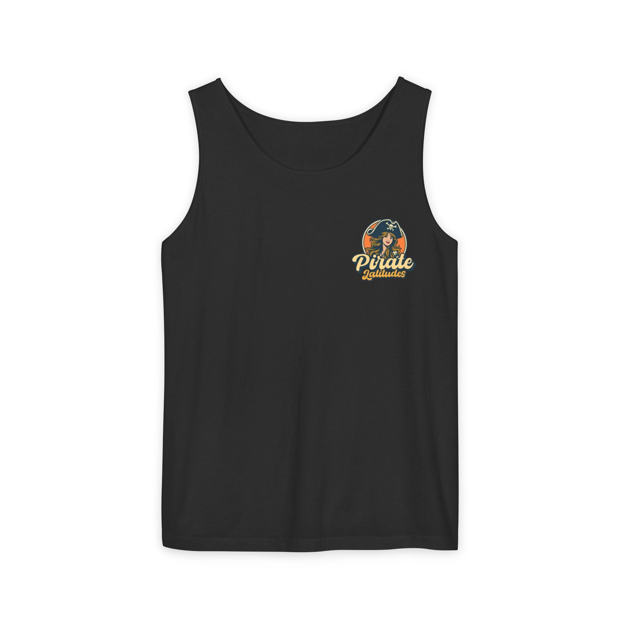 Pirate Themed Unisex Tank Top - Pirate latitudes Design for Summer Adventures