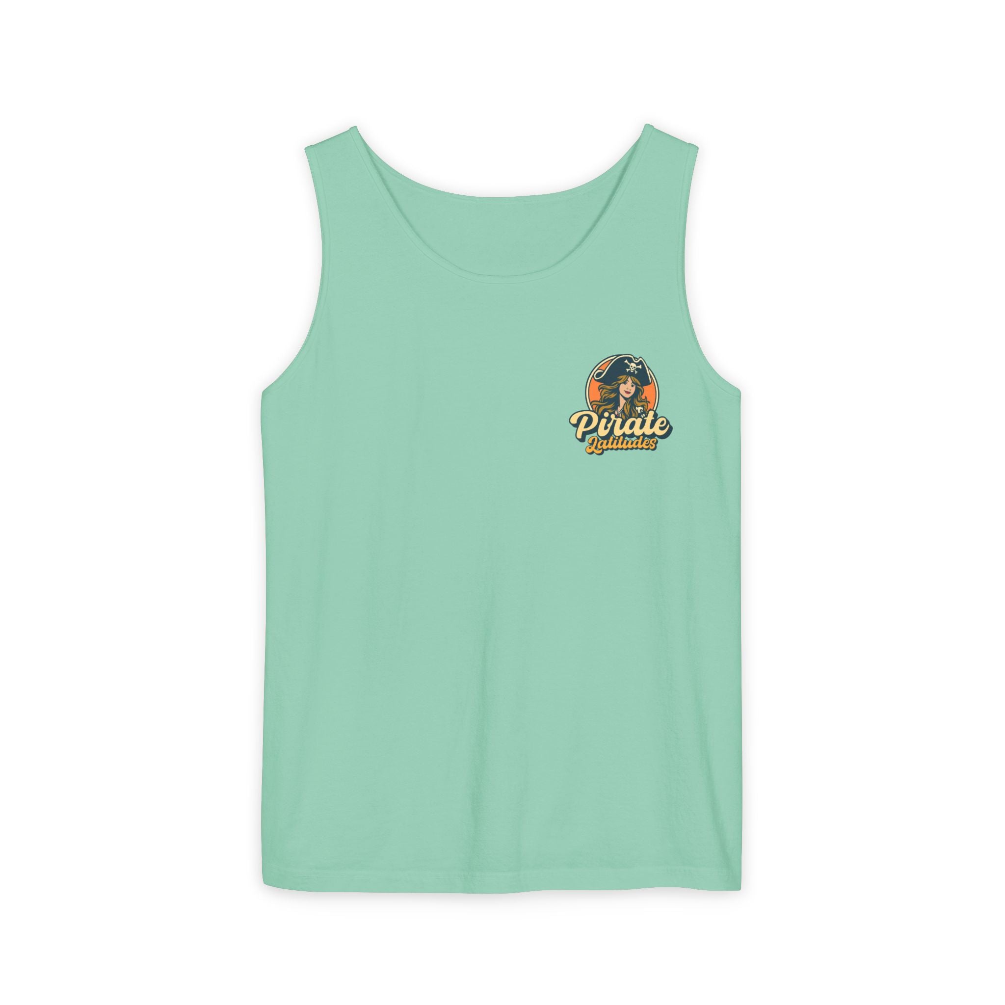 Pirate Themed Unisex Tank Top - Pirate latitudes Design for Summer Adventures