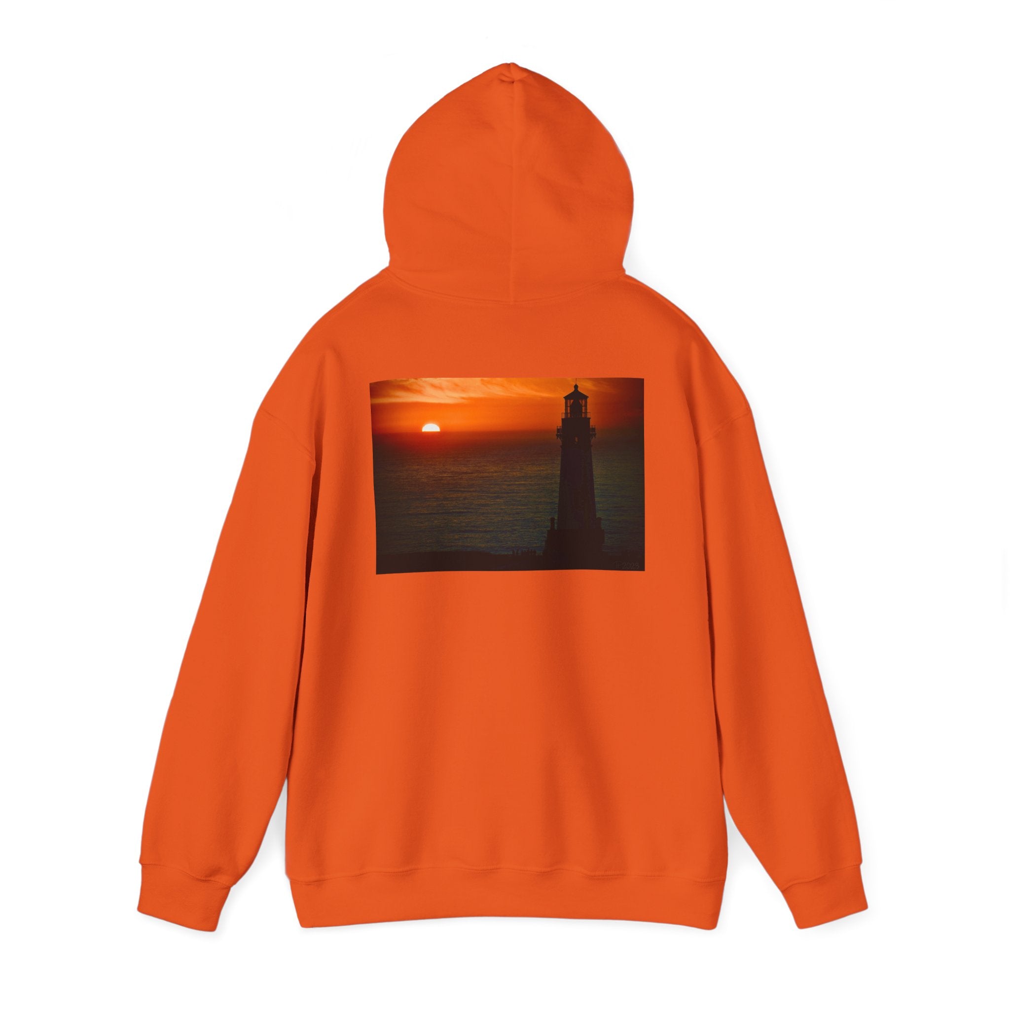 Cozy Sunset Lighthouse Hoodie - Unisex Heavy Blend™ Sweatshirt