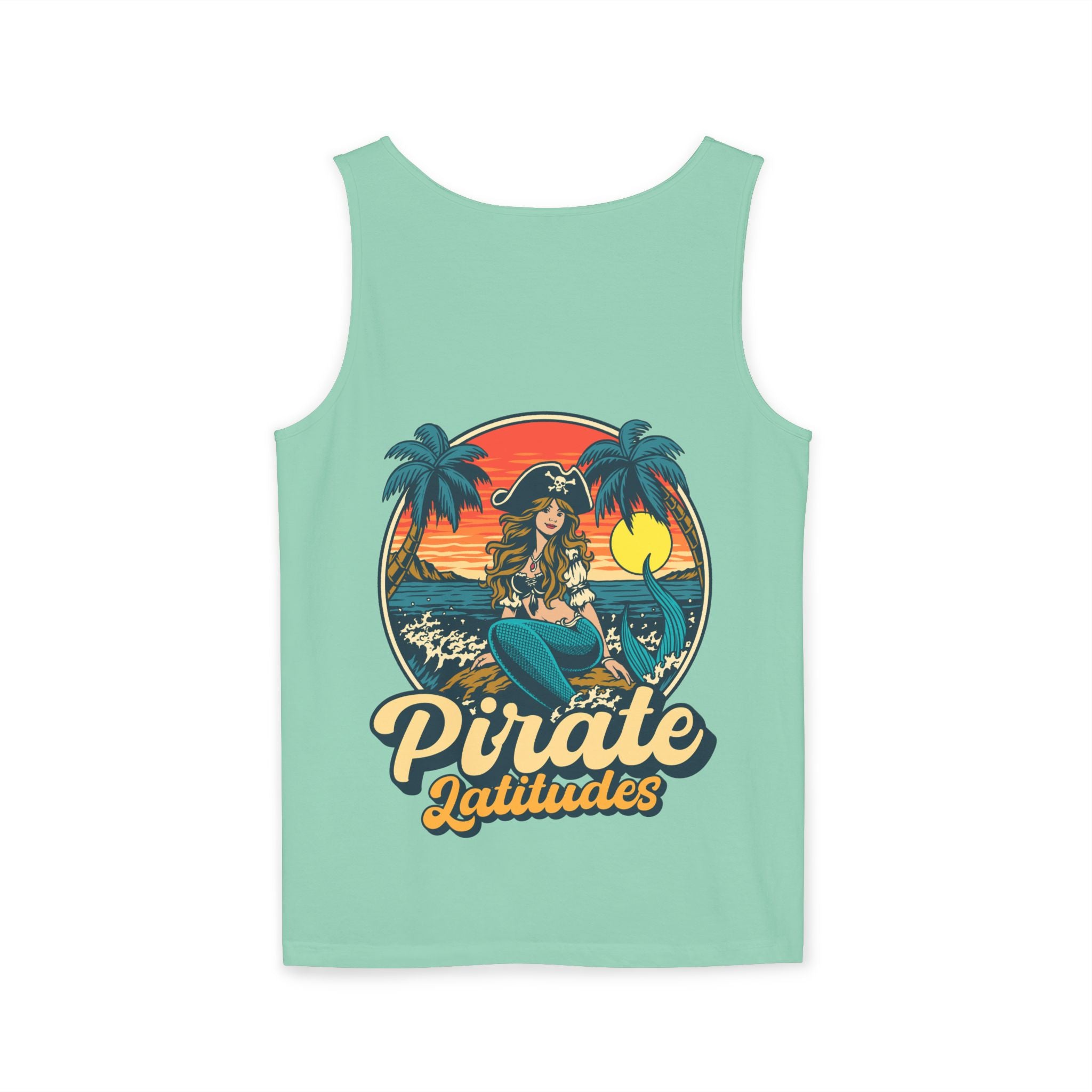 Pirate Themed Unisex Tank Top - Pirate latitudes Design for Summer Adventures
