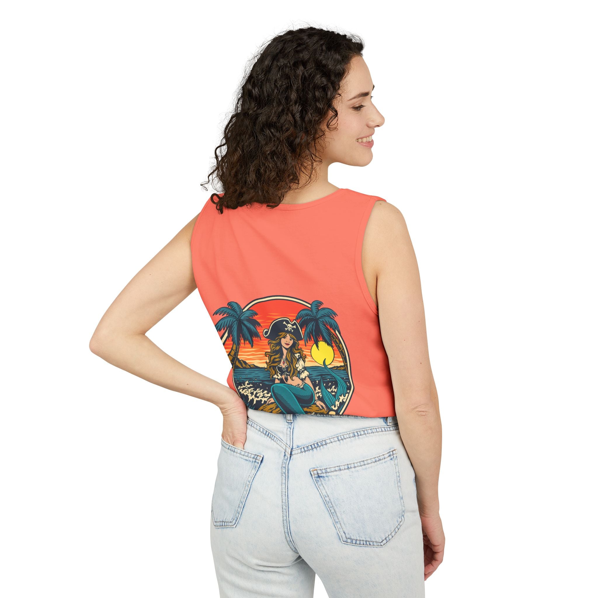 Pirate Themed Unisex Tank Top - Pirate latitudes Design for Summer Adventures