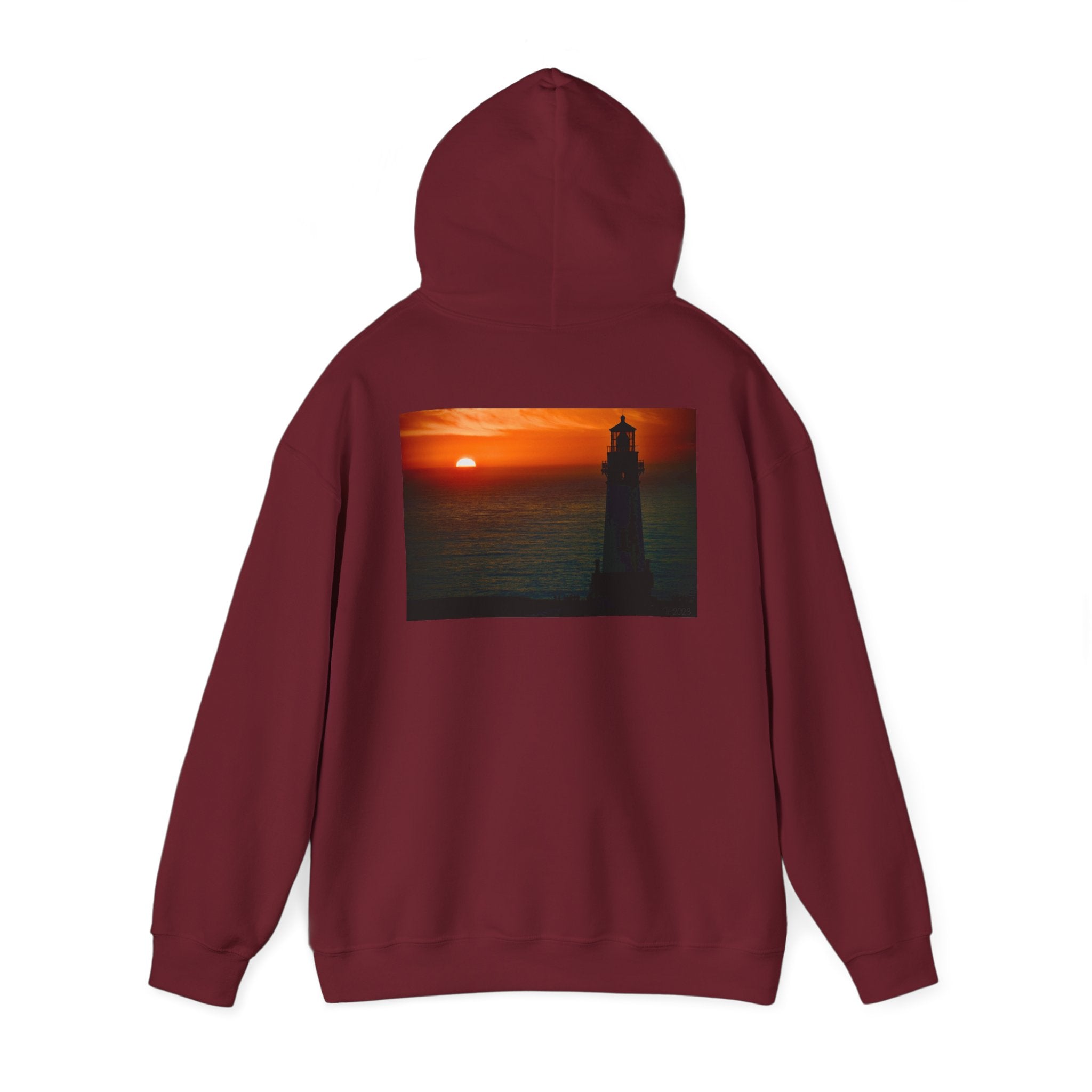 Cozy Sunset Lighthouse Hoodie - Unisex Heavy Blend™ Sweatshirt