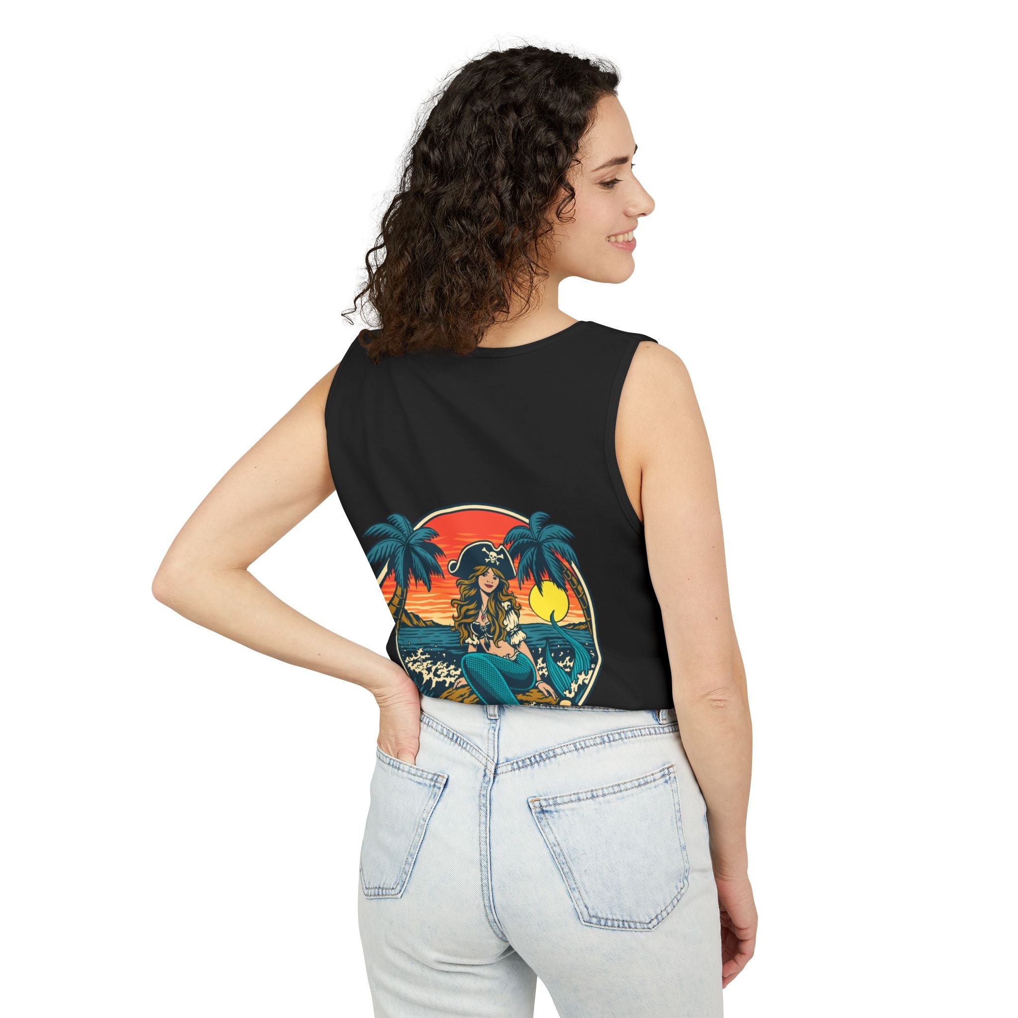 Pirate Themed Unisex Tank Top - Pirate latitudes Design for Summer Adventures