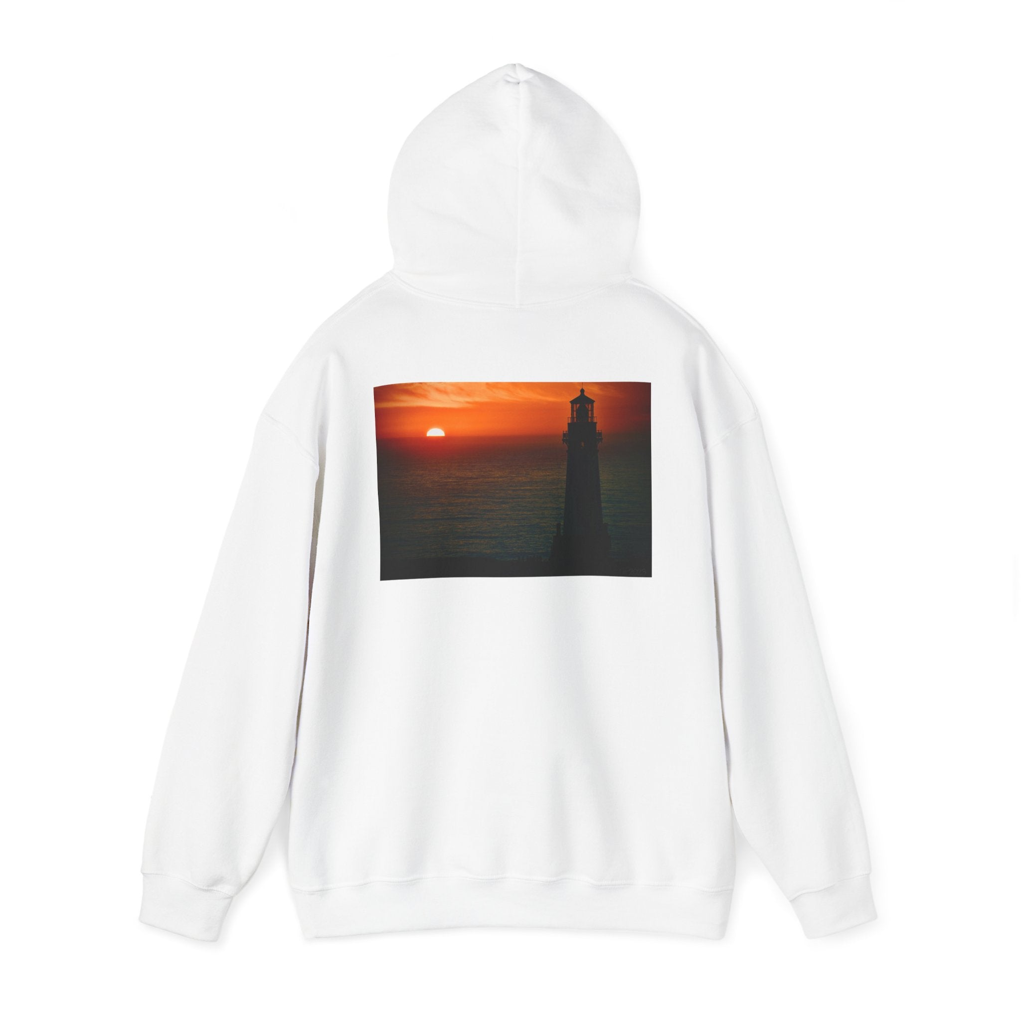 Cozy Sunset Lighthouse Hoodie - Unisex Heavy Blend™ Sweatshirt