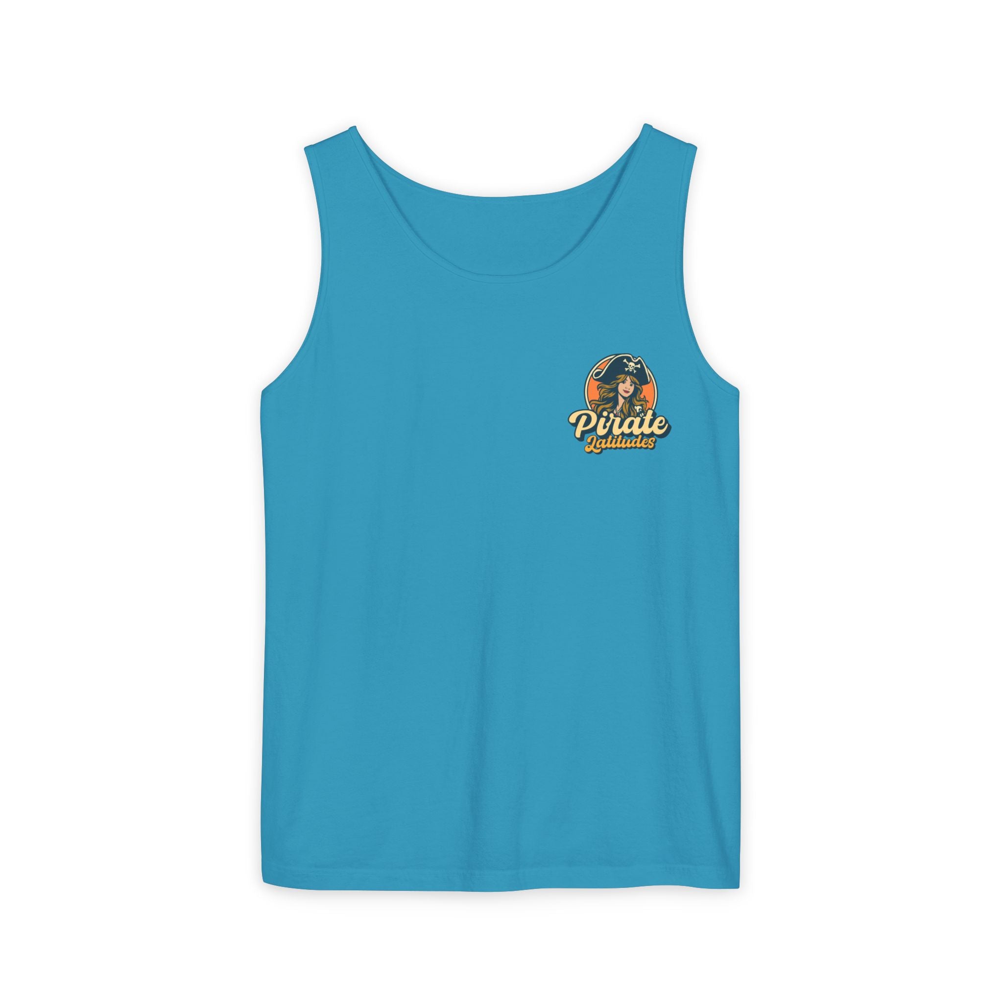 Pirate Themed Unisex Tank Top - Pirate latitudes Design for Summer Adventures