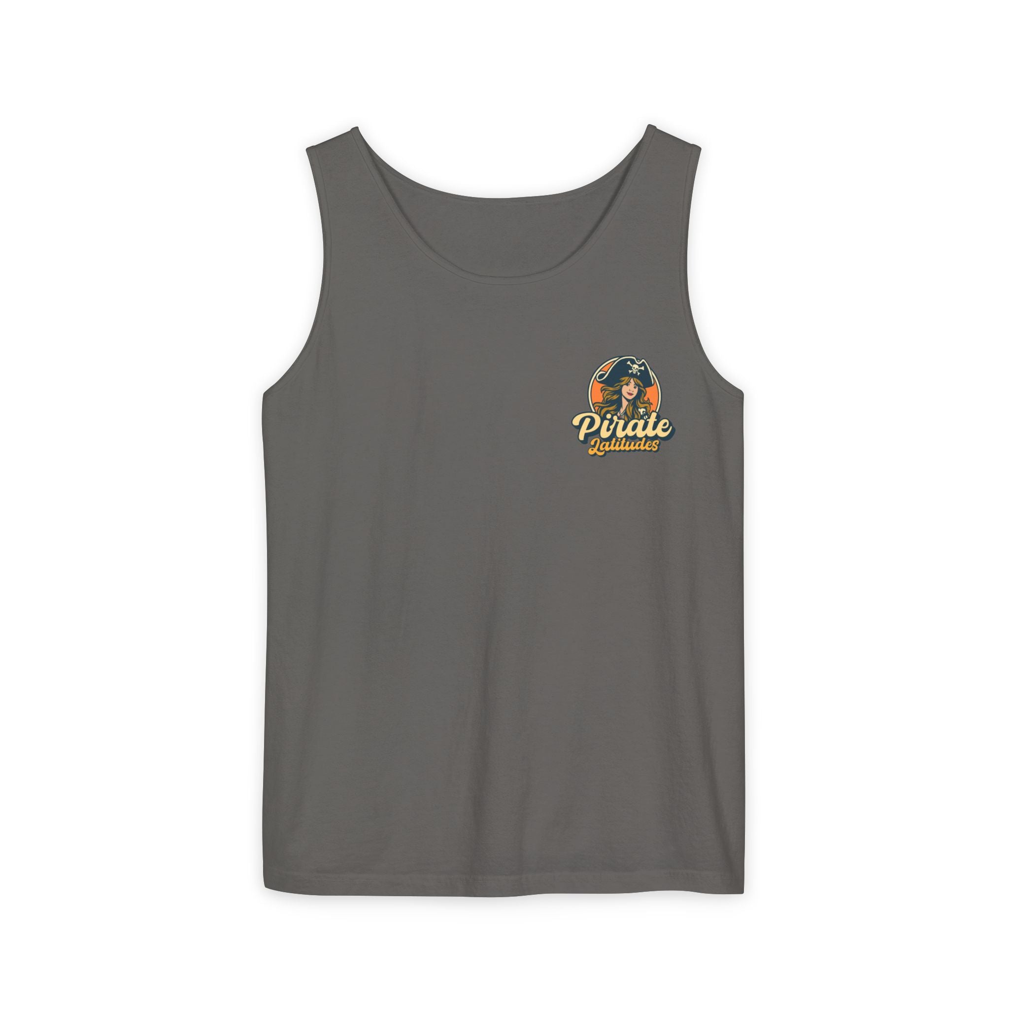 Pirate Themed Unisex Tank Top - Pirate latitudes Design for Summer Adventures
