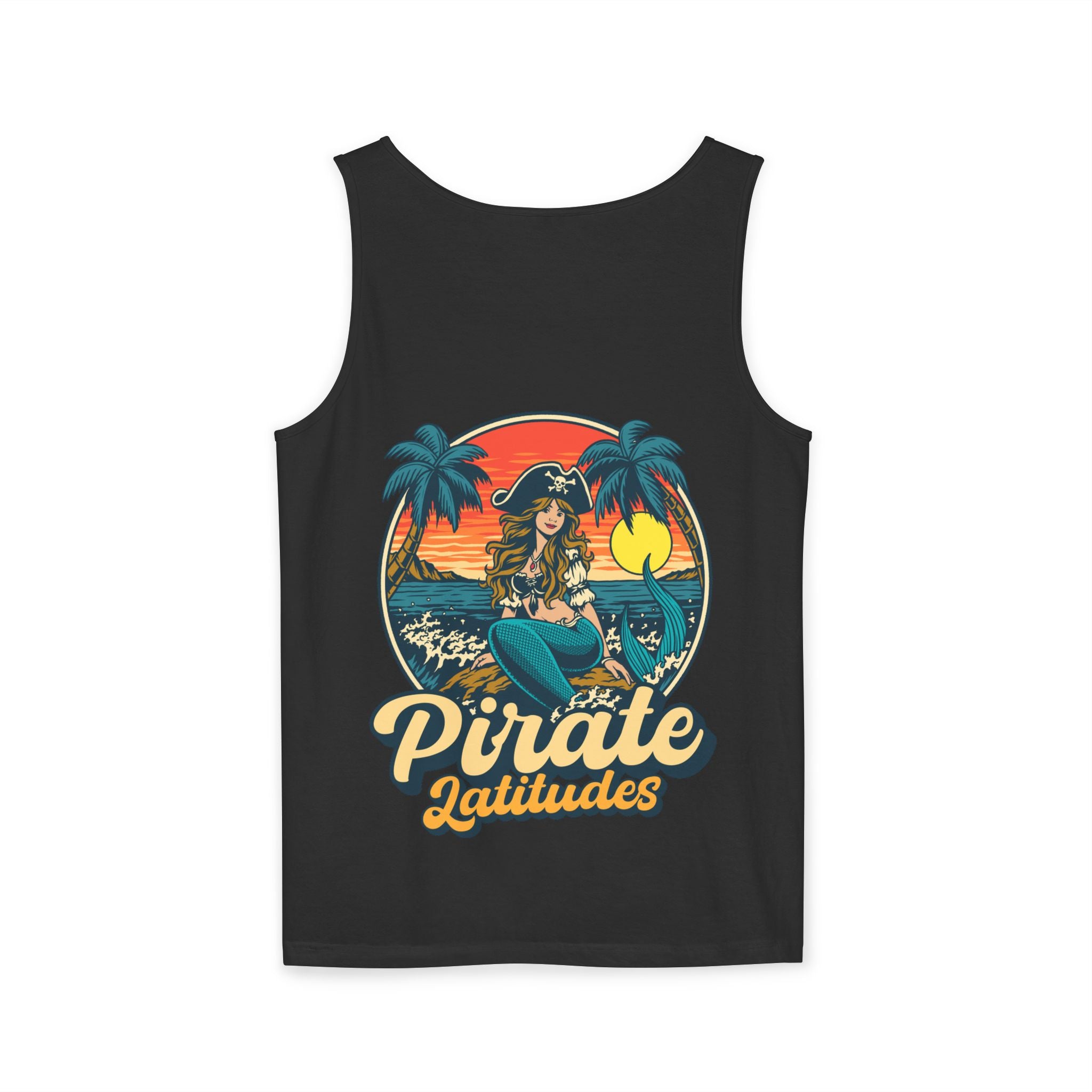 Pirate Themed Unisex Tank Top - Pirate latitudes Design for Summer Adventures