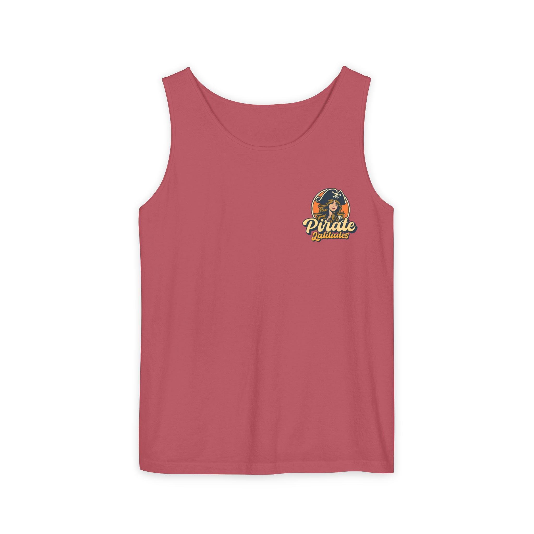 Pirate Themed Unisex Tank Top - Pirate latitudes Design for Summer Adventures