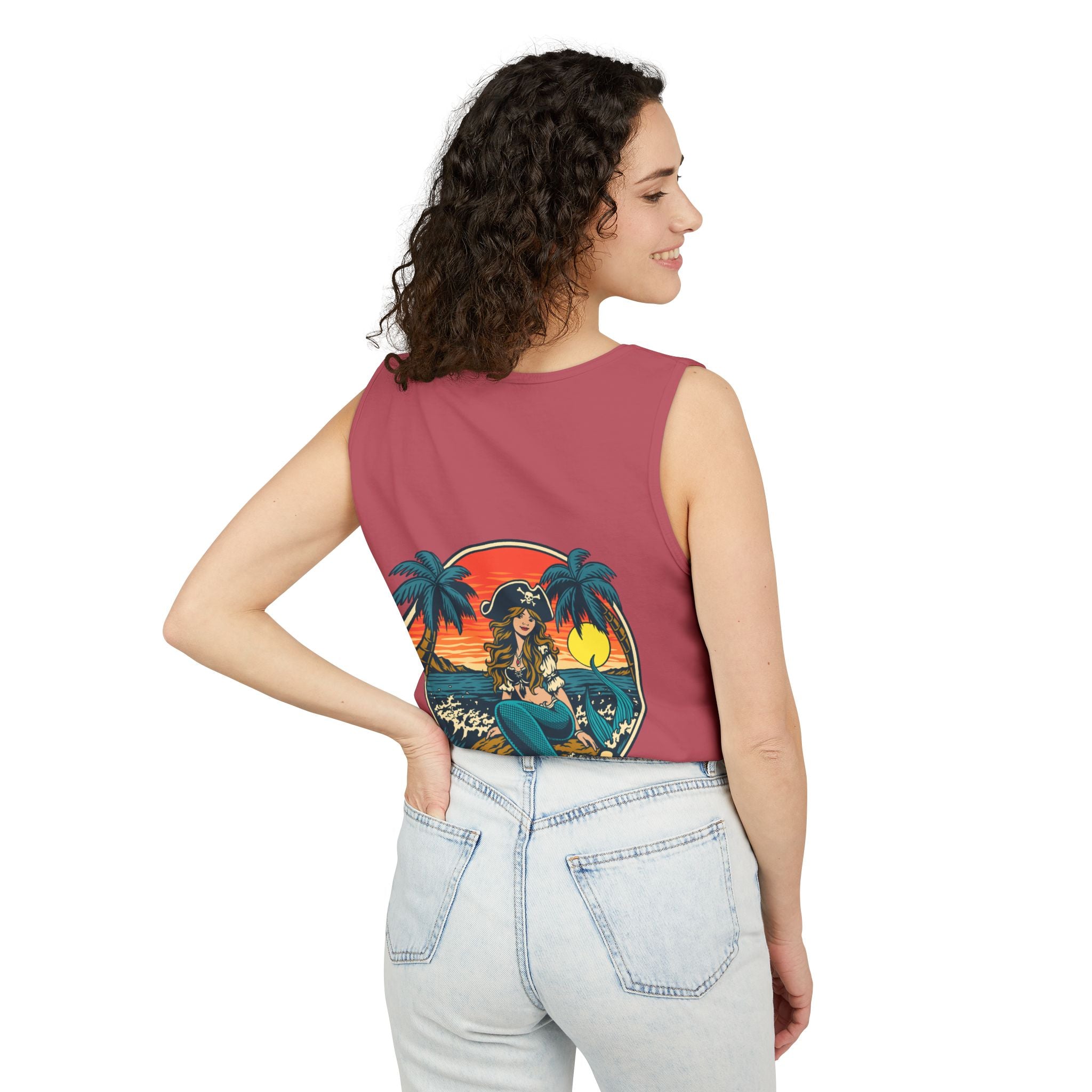 Pirate Themed Unisex Tank Top - Pirate latitudes Design for Summer Adventures