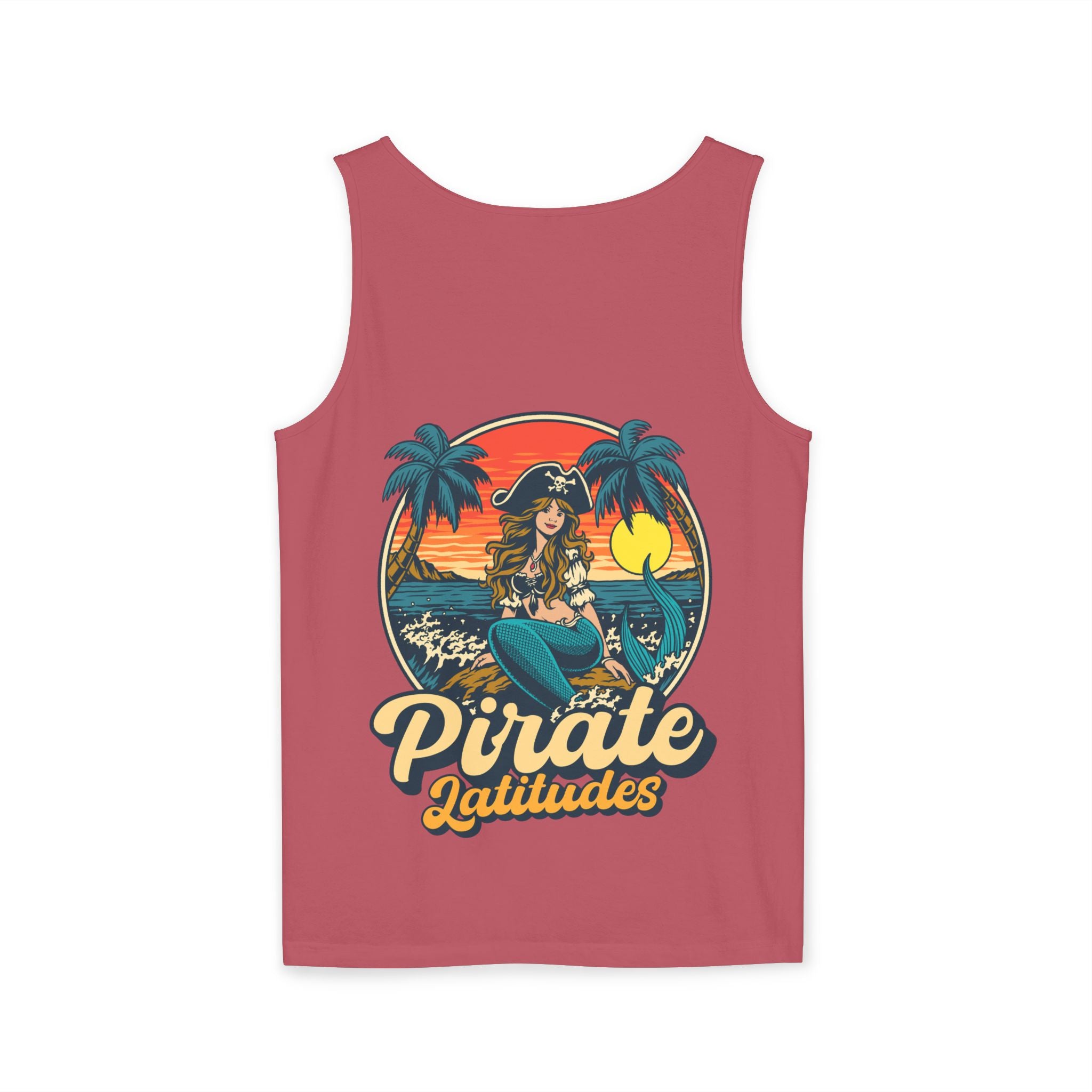 Pirate Themed Unisex Tank Top - Pirate latitudes Design for Summer Adventures
