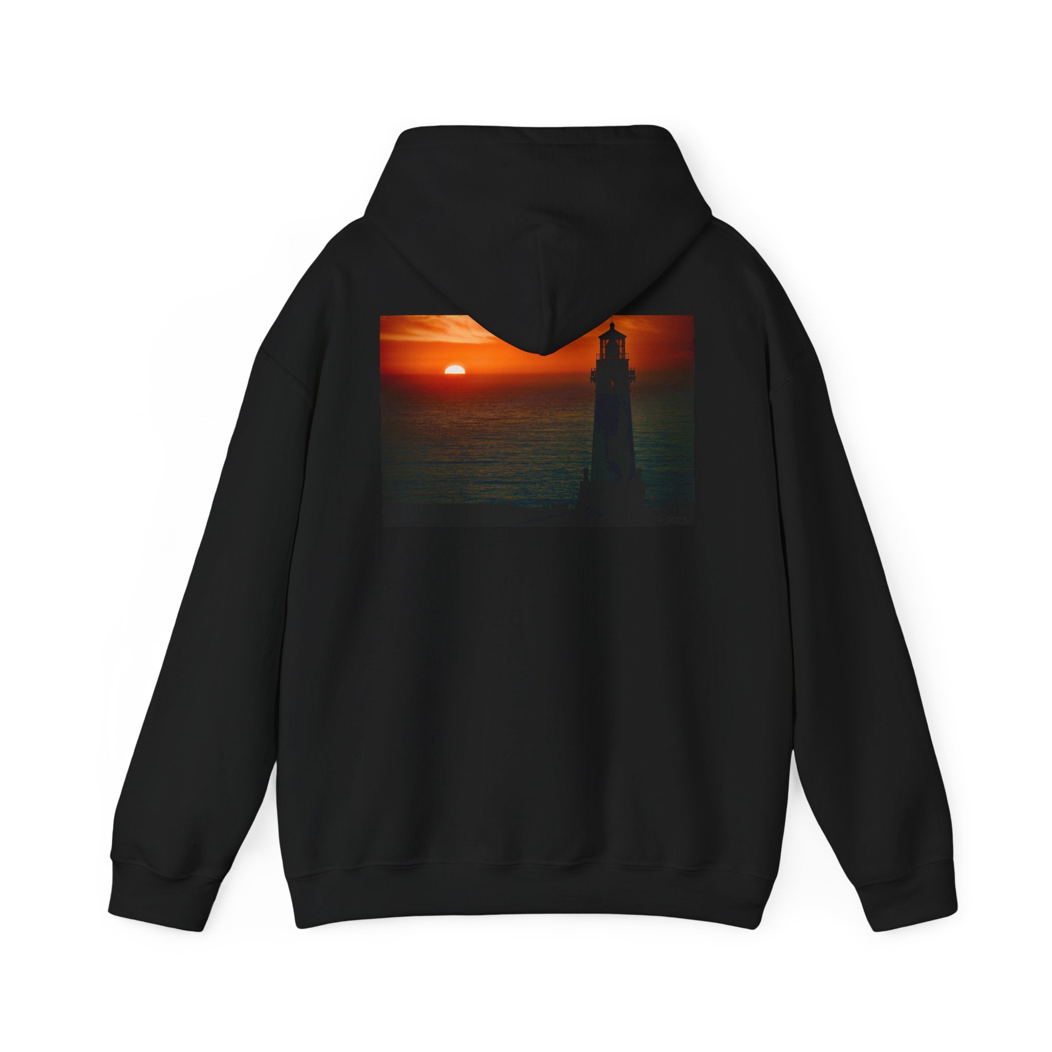 Cozy Sunset Lighthouse Hoodie - Unisex Heavy Blend™ Sweatshirt