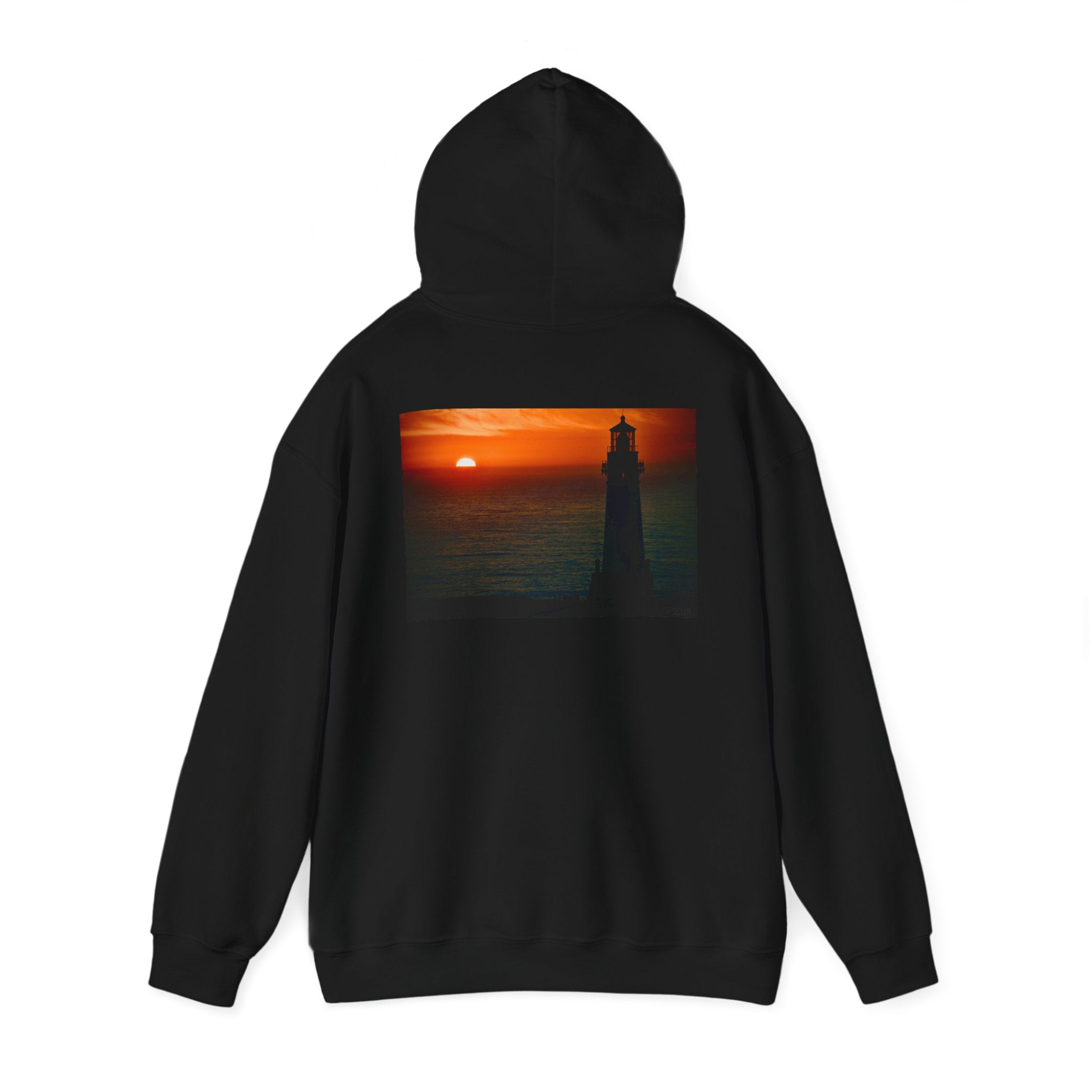 Cozy Sunset Lighthouse Hoodie - Unisex Heavy Blend™ Sweatshirt